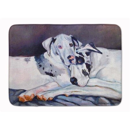 Carolines Treasures Carolines Treasures 7163RUG Harlequin Natural Great Danes Machine Washable Memory Foam Mat 7163RUG